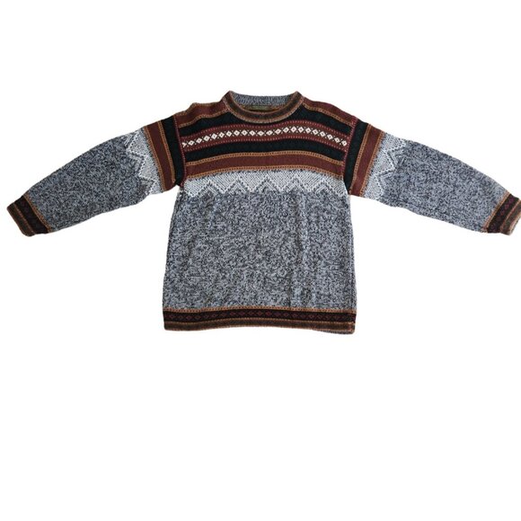 Arte Meche Sweater Peruvian PatternFine‎ Baby Alpaca Knit Aztec Fair Isle M - Picture 1 of 13
